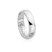 Clogau Windsor 9ct White Gold 5mm Wedding Ring, WED5DW.
