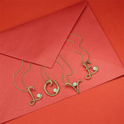 18ct Yellow Gold Moonstone Love Letters Initial N Necklace