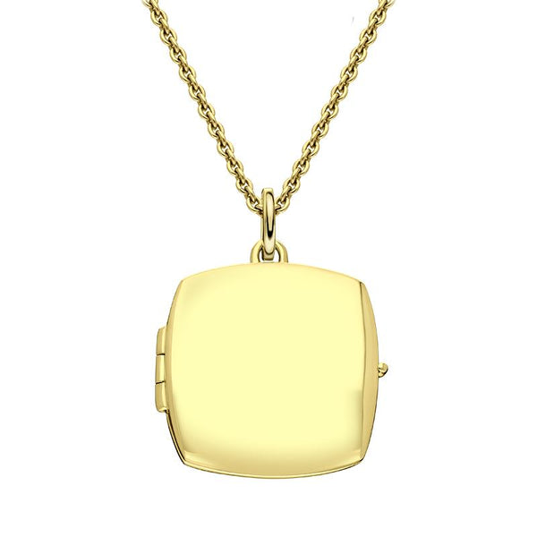 Yellow Gold Vermeil Small Square Keepsake Locket P3522