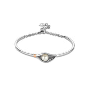 Clogau Beachcomber Shell Silver and Pearl Bangle