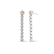 Clogau Celebration Silver Drop Hoop Earrings