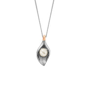 Clogau Beachcomber Shell Silver and Pearl Necklace