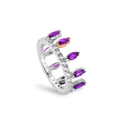 Clogau Celebration Crown Silver and Amethyst Ring