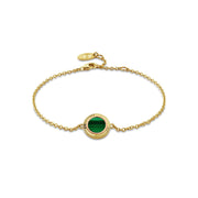 Clogau Reflections of Padarn Gold and Malachite Bracelet