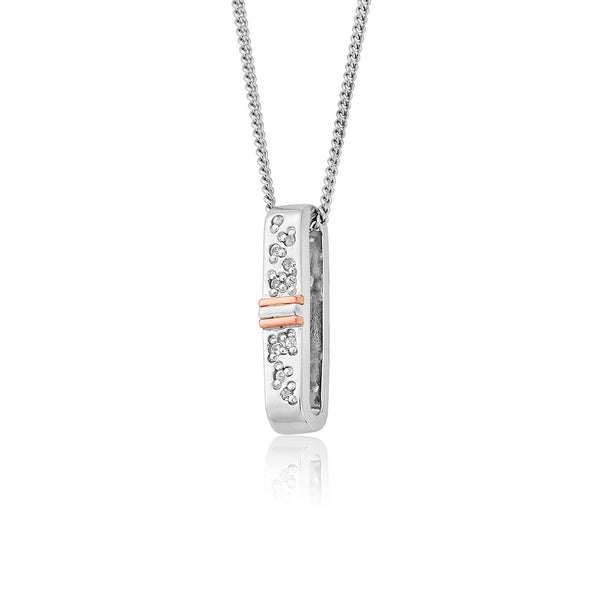 Clogau Cariad Sparkle White Topaz Sterling Silver Necklace 3SCCBP01