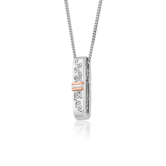 Clogau Cariad Sparkle White Topaz Sterling Silver Necklace 3SCCBP01