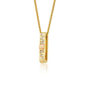 Clogau Cariad Sparkle Diamond 9ct Gold Pendant Necklace CCBP01