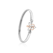 Clogau Fairies of the Mine White Topaz Sterling Silver Bangle 3SETL0230