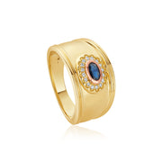 Clogau Princess Diana Sapphire Diamond 9ct Gold Ring GLDD0071