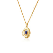Clogau Princess Diana Sapphire Diamond 9ct Gold Locket Necklace