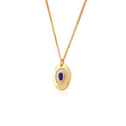 Clogau Princess Diana Sapphire Diamond 9ct Gold Pendant Necklace GLDD0070