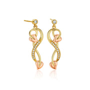 Clogau Tree of Life Diamond 9ct Gold Vine Drop Earrings GTOL0035