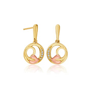 Clogau Tree of Life Diamond 9ct Gold Drop Earrings GTOL0034