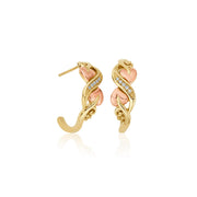 Clogau Tree of Life Diamond 9ct Gold Half Hoop Earrings GTOL0036