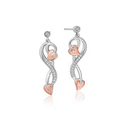 Clogau Tree of Life White Topaz Sterling Silver Drop Earrings 3STOL0202