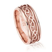 Clogau Annwyl 9ct Rose Gold Wide Ring D, ELR017