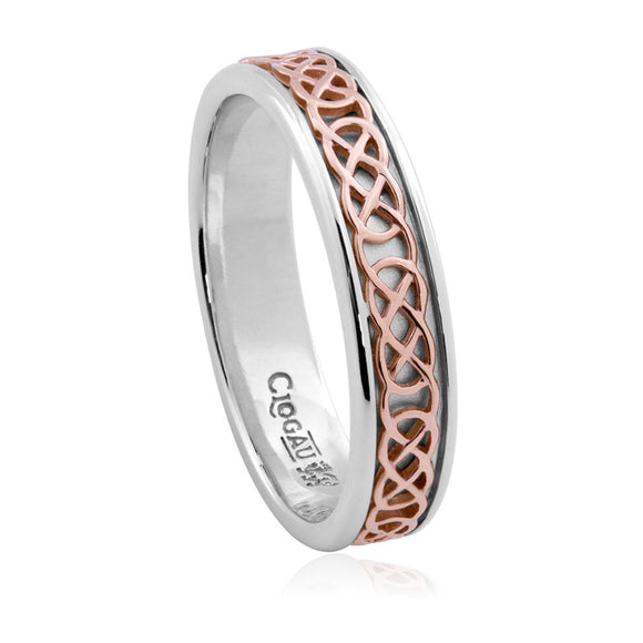 Clogau Annwyl Sterling Silver 9ct Rose Gold Ring, 3SCWR