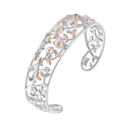 Clogau Lily Of The Valley Sterling Silver Pearl Bangle D