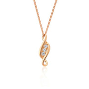 Clogau Past Present Future 1854 18ct Gold Diamond Necklace, 1854PPF0350