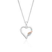 Clogau Past Present Future Heart Sterling Silver Necklace, 3SPPF0647