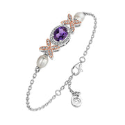 Clogau Queens Jubilee Superbloom Amethyst Bracelet D
