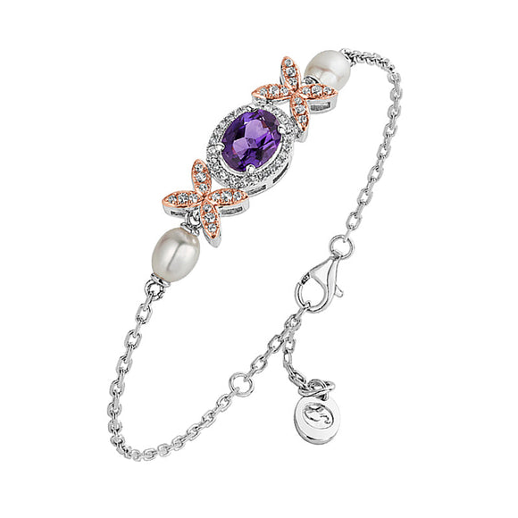 Clogau Queens Jubilee Superbloom Amethyst Bracelet D