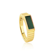 Clogau Reflections Of Padarn 9ct Gold Malachite Ring, GMCH0358