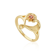 Clogau St Davids Daffodil Heart 9ct Gold Diamond Ring GDFF0058