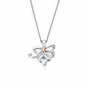 Clogau Sterling Silver Christmas Bow Necklace