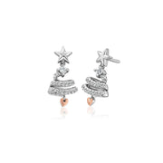 Clogau Sterling Silver Christmas Tree Drop Earrings