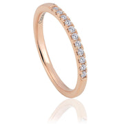 Clogau Timeless 18ct Rose Gold 0.16ct Diamond Wedding Ring, 18WEDRU