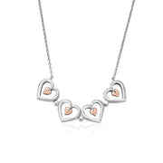 Clogau Tree Of Life Sterling Silver Heart Clover Necklace