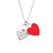 Clogau Welsh Heart Sterling Silver Red Enamel Necklace, 3SWRU0658