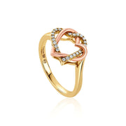 Clogau Always in My Heart 18ct Gold Diamond Ring 18GAMH0310