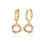 Clogau Always in My Heart 18ct Gold Diamond Earrings 18GAMH0311