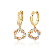 Clogau Always in My Heart 18ct Gold Diamond Earrings 18GAMH0311