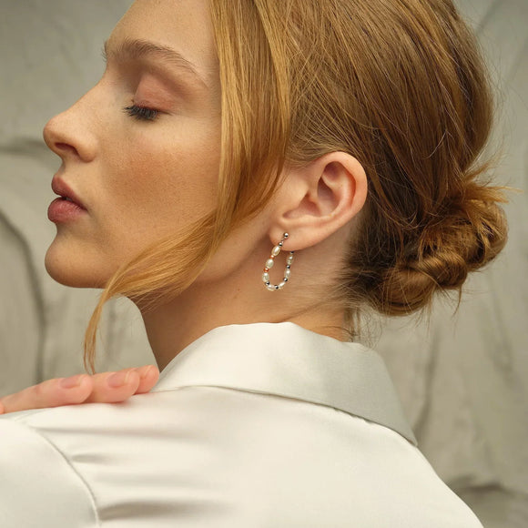 Clogau Welsh Beachcomber Sterling Silver Freshwater Pearl Drop Earrings 3SBCH0630_2