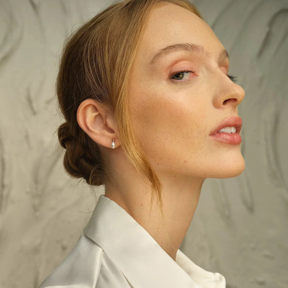 Clogau Welsh Beachcomber Sterling Silver Freshwater Pearl Stud Earrings 3SBCH0632_2