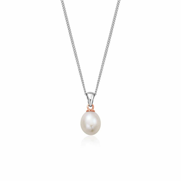 Clogau Welsh Beachcomber Sterling Silver Freshwater Pearl Pendant 3SBCH0633