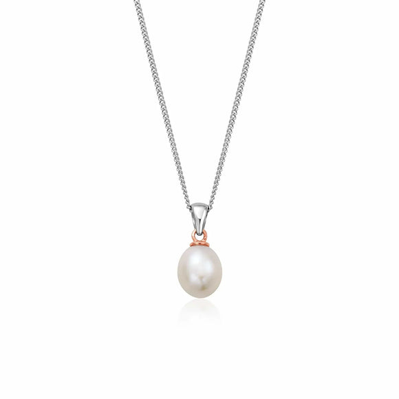Clogau Welsh Beachcomber Sterling Silver Freshwater Pearl Pendant 3SBCH0633
