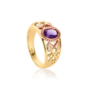 Clogau Tree of Life Delphinium 9ct Gold Amethyst Ring GKCC0341