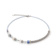 Coeur De Lion GeoCUBE Precious Light Blue Fusion Chain Necklace, 5085100720
