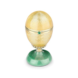 Faberge 18ct Yellow Gold Yellow Enamel Limited Edition Egg Objet with Cactus Surprise