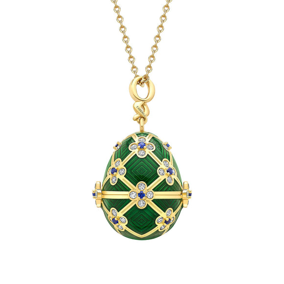 Faberge X 007 Special Edition 18ct Yellow Gold Guilloche Octopussy Egg Surprise Locket