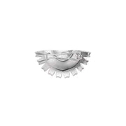 Georg Jensen Daisy Sterling Silver Blue Enamel Half Flower Hair Clip