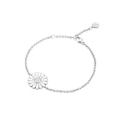 Georg Jensen Daisy Sterling Silver White Enamel Bracelet, 20001538
