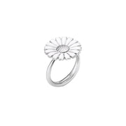 Georg Jensen Daisy Sterling Silver White Enamel Ring