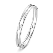 Georg Jensen Fusion 18ct White Gold Bangle, 20000045.