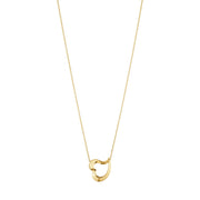 Georg Jensen Hearts of Georg Jensen Love Leaf 18ct Yellow Gold Necklace, 20001068.