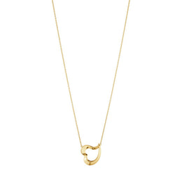 Georg Jensen Hearts of Georg Jensen Love Leaf 18ct Yellow Gold Necklace, 20001068.